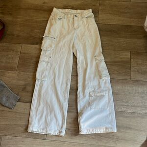 Pacsun low rise cargo pants white